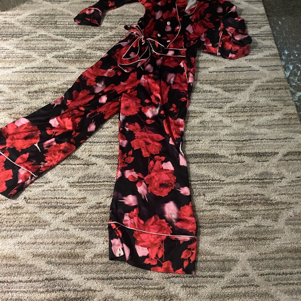 Gold labelVictoria's Secret Red and Black Lingerie jumpsuit